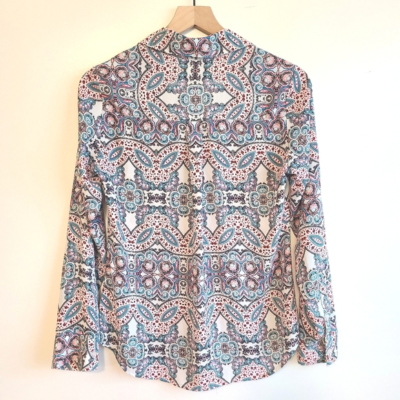 Express Portofino patterned button down blouse - Picture 2 of 6
